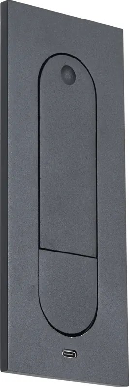 Sada 2 moderných nástenných svietidiel čierna vrátane LED a portu USB-C - Hilton