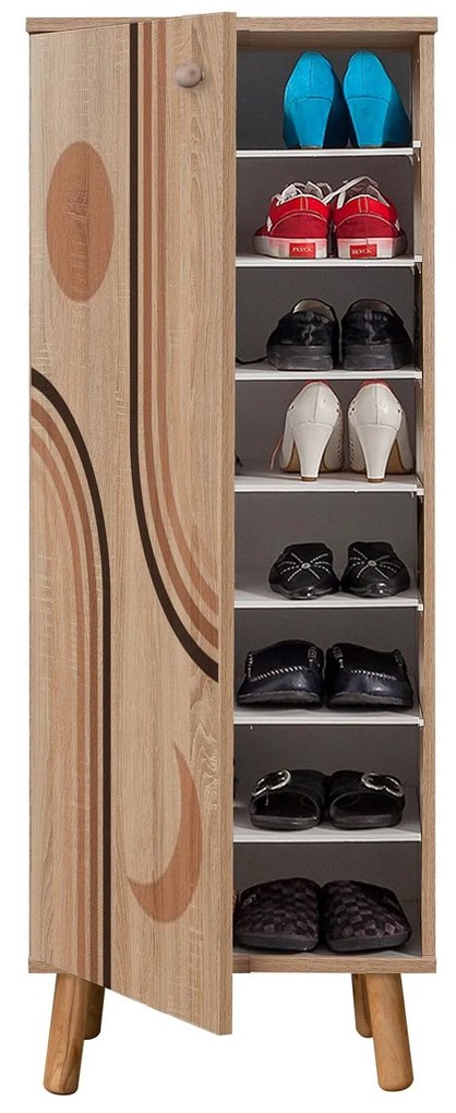 Predsieňová zostava Beside 33 (dub sonoma + kameň). Akcia -18%. Vlastná spoľahlivá doprava až k Vám domov. 1093998