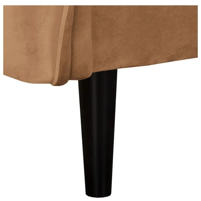 Hnedé zamatové kreslo Juli – Ropez