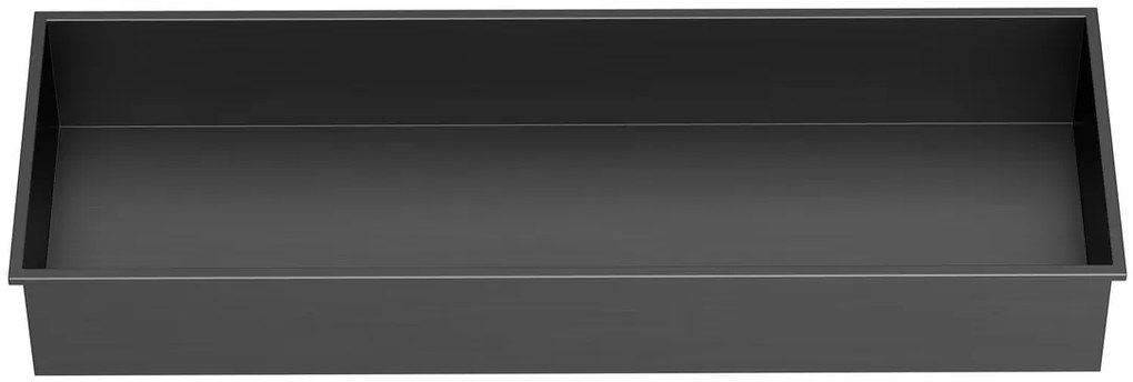 Polysan Polysan, INSERTA zapustená polica do obkladu, liaty mramor, 810x270 mm, antracitová, 1301-82B