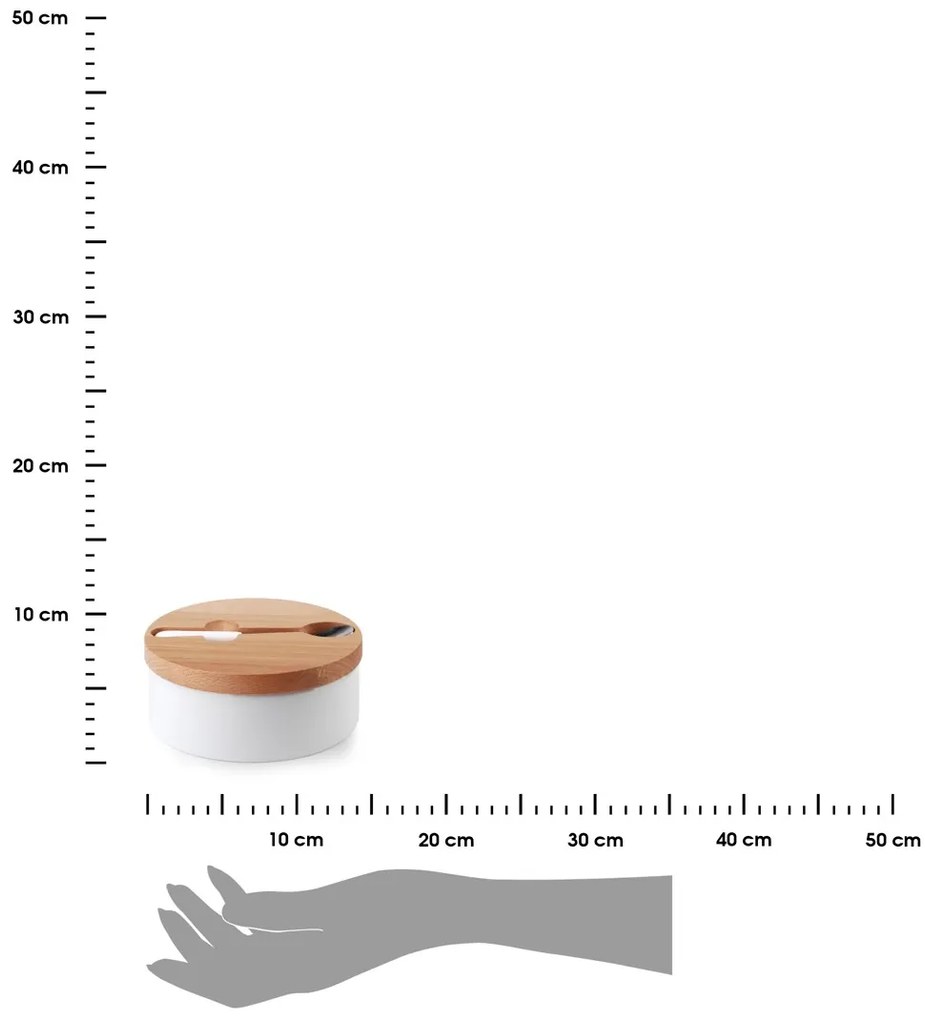 Porcelánová cukornička Basic White, (fi)14,5 cm