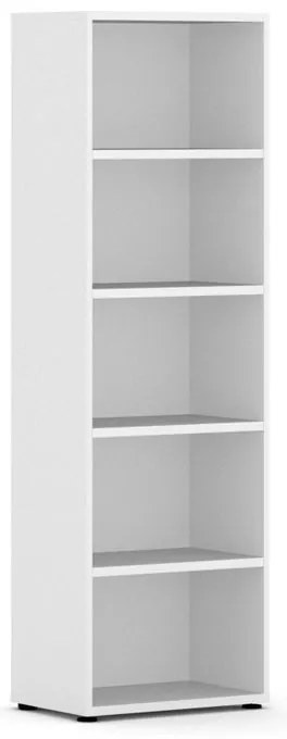 Knižnica INTEGRO, 1920 x 600 x 400 mm, 4 police, biela