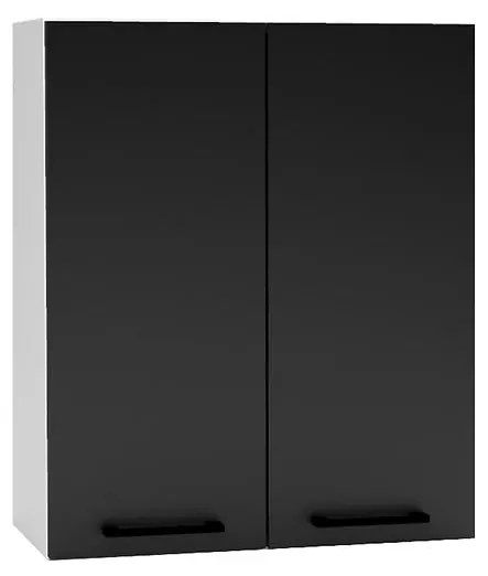 Kuchynská skrinka Denis W60 čierna mat continental/biela