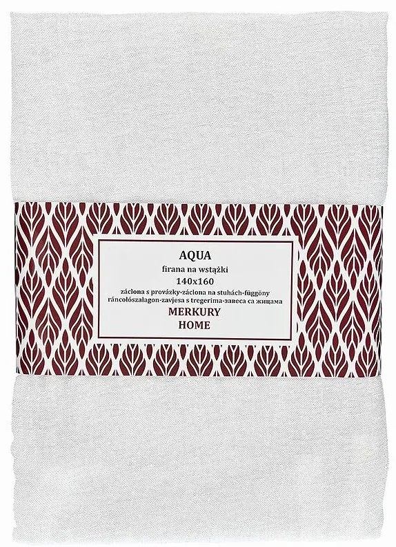 Záclona na šnurovanie AQUA polyester biela 140x160 Merkury Home