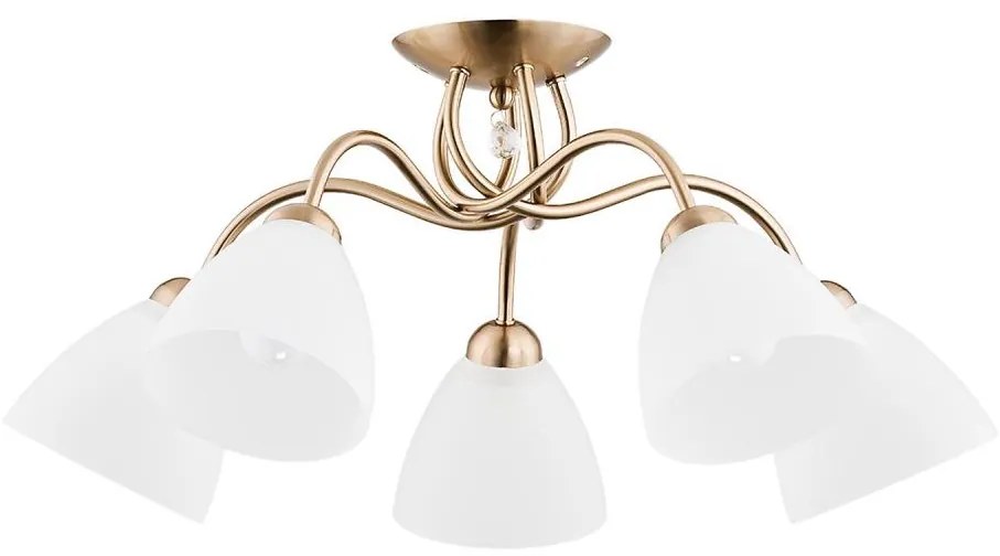 Prisadený luster AMARILLO 5xE27/15W/230V zlatá