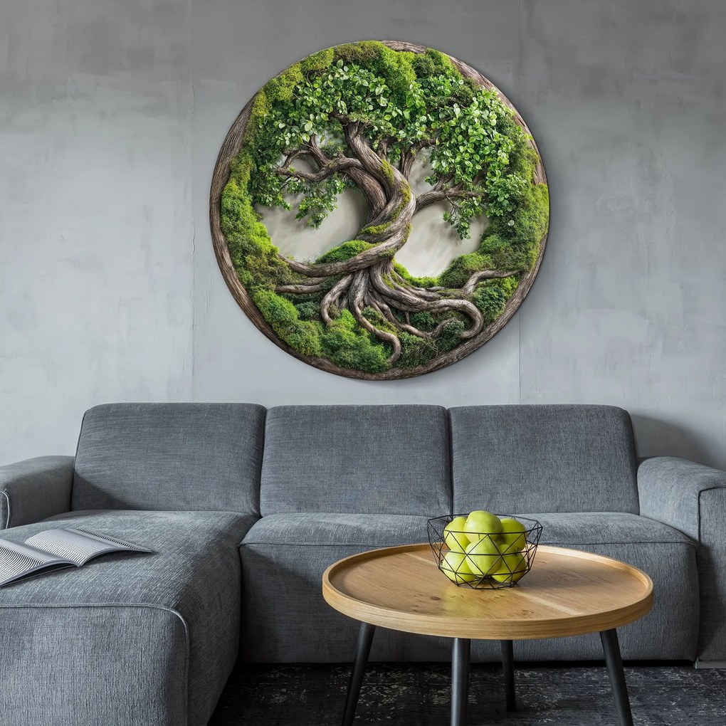 DUBLEZ | Machový strom života - Luxusná imitácia na dreve