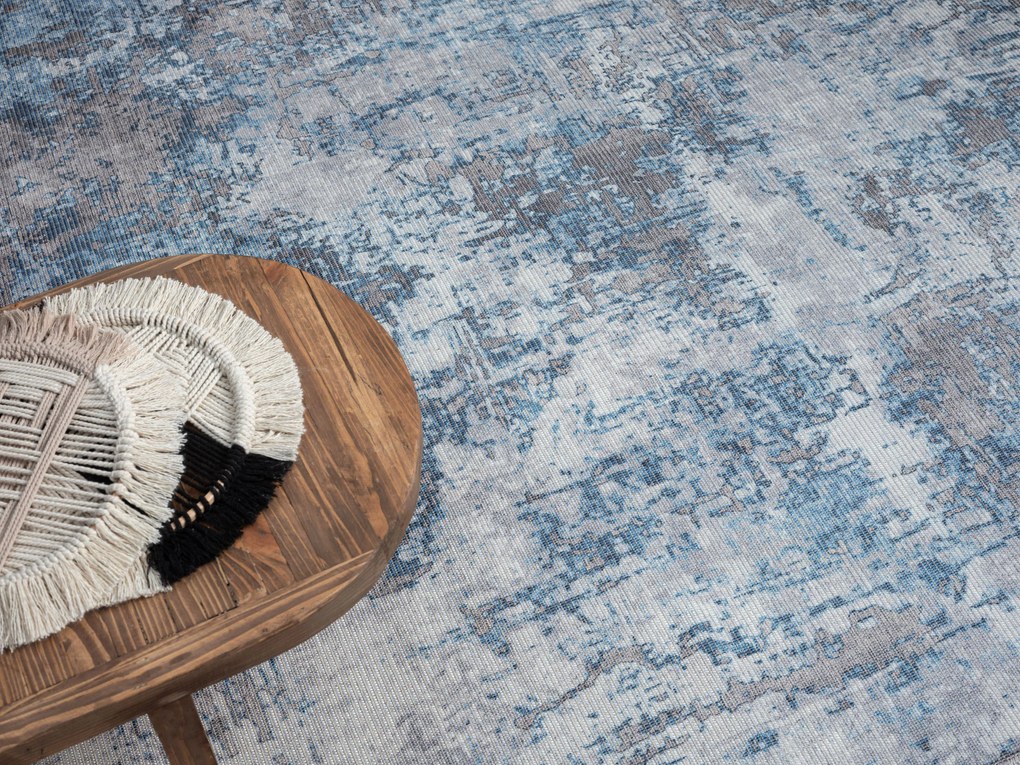 Kusový koberec Avery blau/grau – na von aj na doma, 160x230, modrá, chodba / predsieň, My Flair