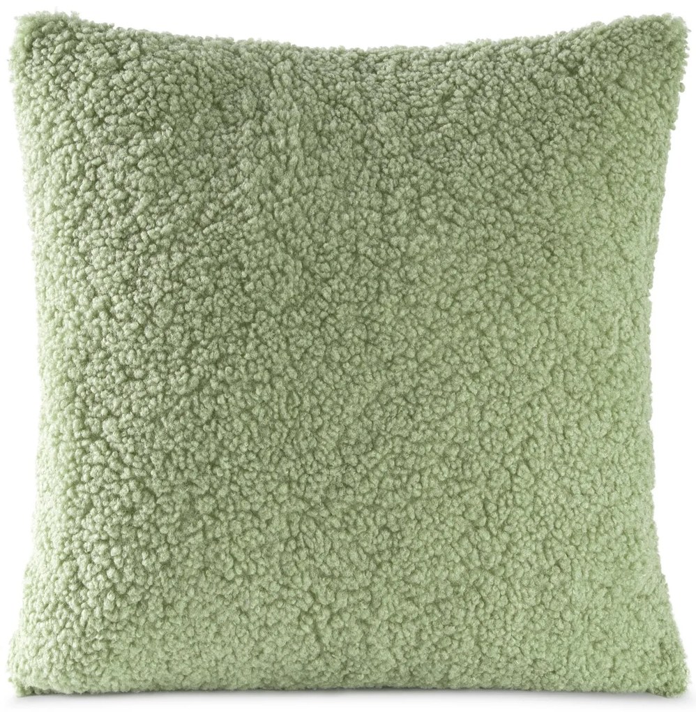 CHLPATÁ DEKORAČNÁ OBLIEČKA NA VANKÚŠ BUKLA03 45X45 CM MÄTOVÁ