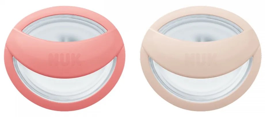 Dojčenský cumlík  NUK MommyFeel 0-9m 2 ks broskyňová krémová