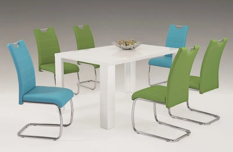 Jedálenská stolička Flora, petrolejovo modrá ekokoža