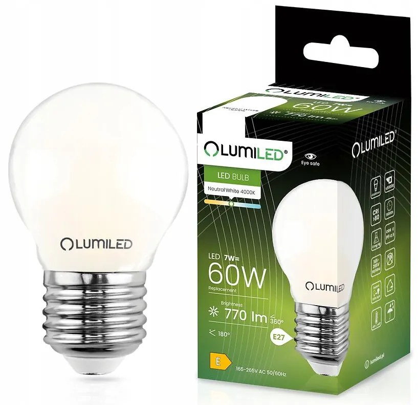 Žiarovka LED  FIL FR 7W E27 806LM 4000K