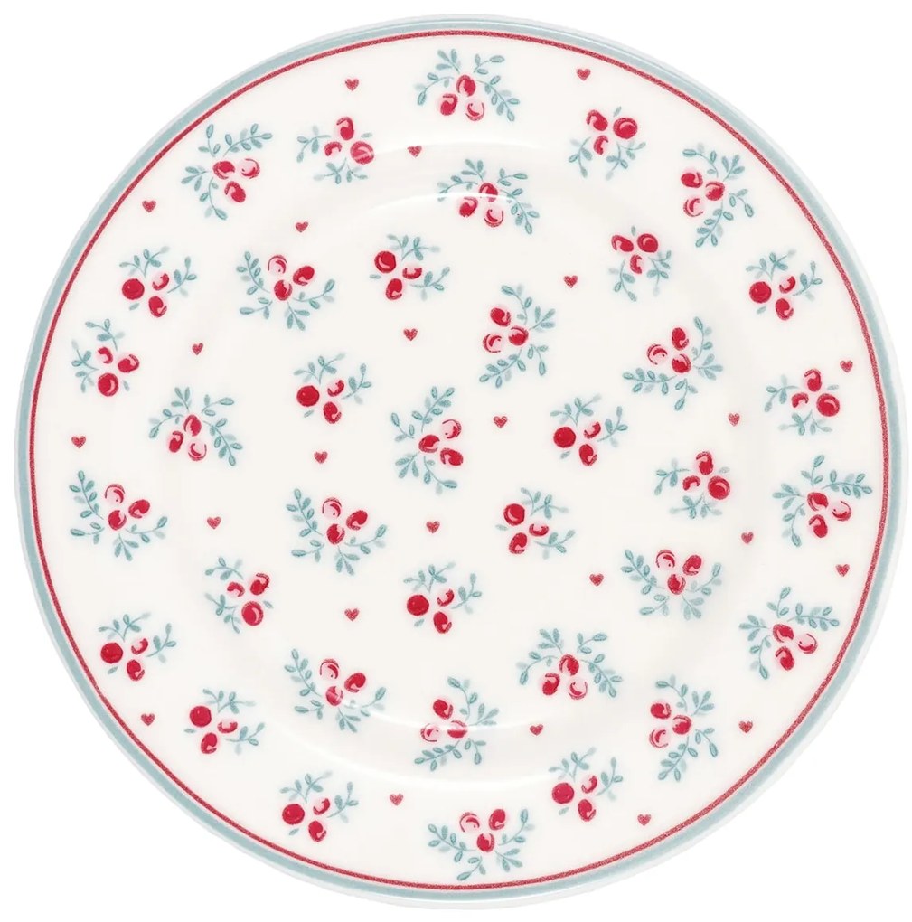 GREEN GATE Porcelánový tanierik Belia White 15 cm