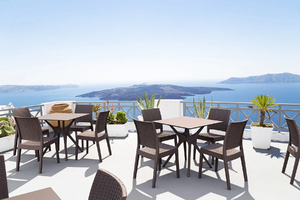 Siesta Exclusive Záhradný stôl Ibiza 80 Hnedý