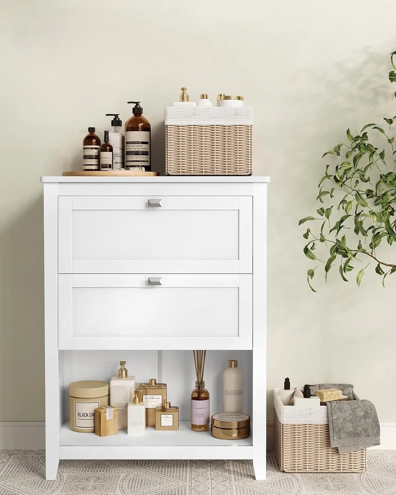 Kúpeľňová skrinka Vasagle Norah biela