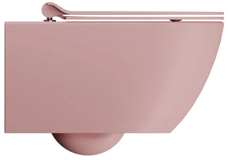 GSI GSI, PURA závesná WC misa, Swirlflush, 36x55cm, blush dual-mat, 881524