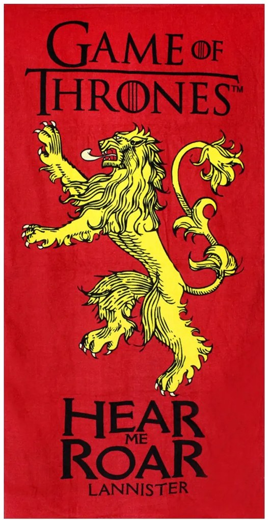 Plážová osuška Hra o tróny - Game of Thrones - 100% bavlna, froté - 70 x 140 cm