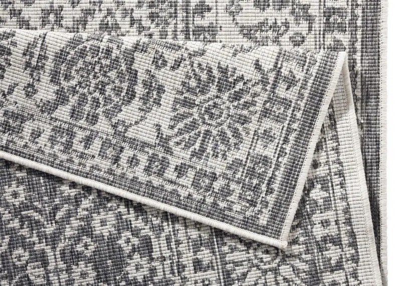 Hanse Home, Kusový koberec Twin-Wendeteppiche 103116 grau creme – na von aj na doma, 80x250, šedá, chodba / predsieň