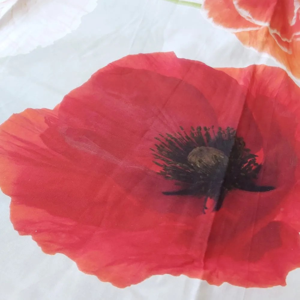 Gipetex Natural Dream 3D talianské obliečky 100% bavlna Poppies - 140x200 / 70x90 cm