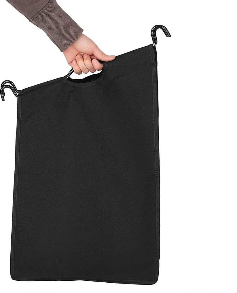 Kôš na bielizeň, vozík na prádlo, so 4 vyberateľnými látkovými vakmi, 4 x 35 L, čierny