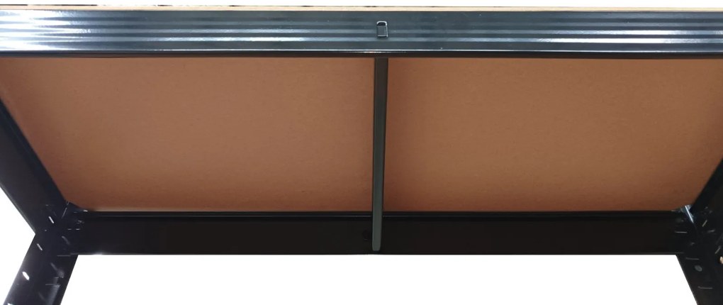 Kovový regál BestBerg BBMS-10B / 90 x 180 x 40 cm / 5 políc / čierna / hnedá