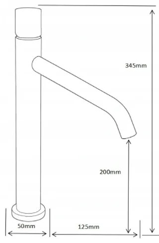 Mexen Rumba One vysoká umývadlová batéria, čierna / chrómová, 73511-77