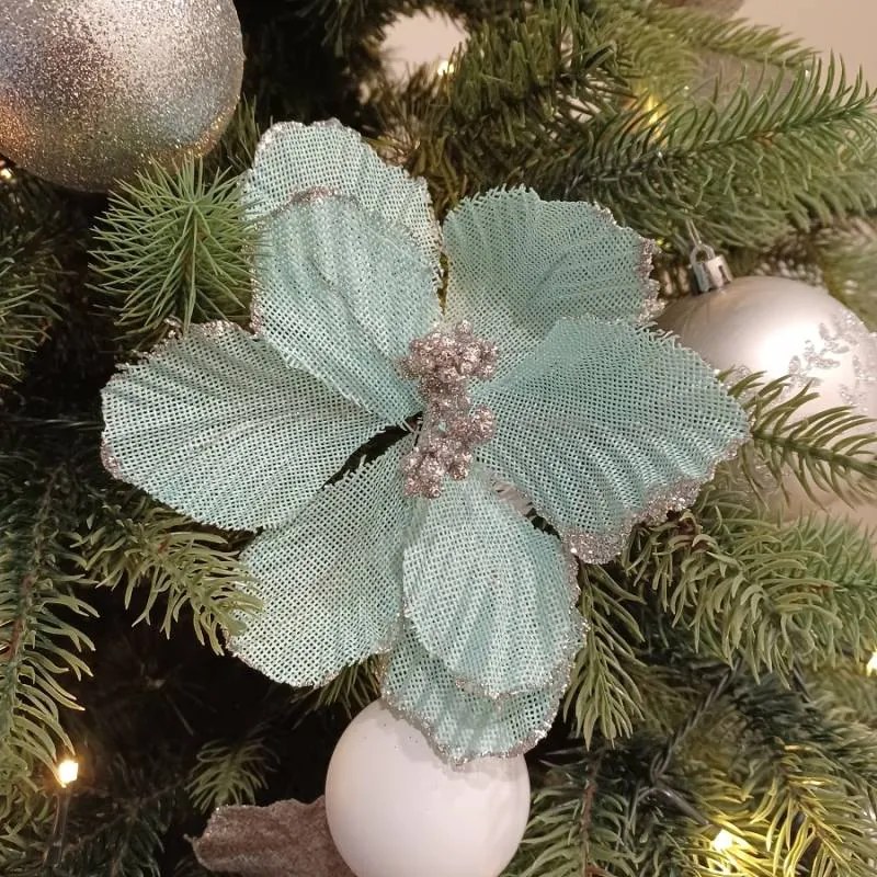 DECOLED Umelý kvet modrý, 20,5x17 cm