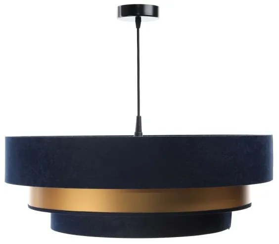 Luster na lanku TRINITI 1xE27/60W/230V modrá/zlatá