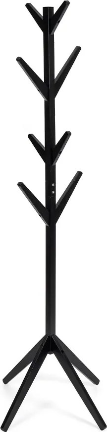 Noela Stojací drevený vešiak PORTU čierny