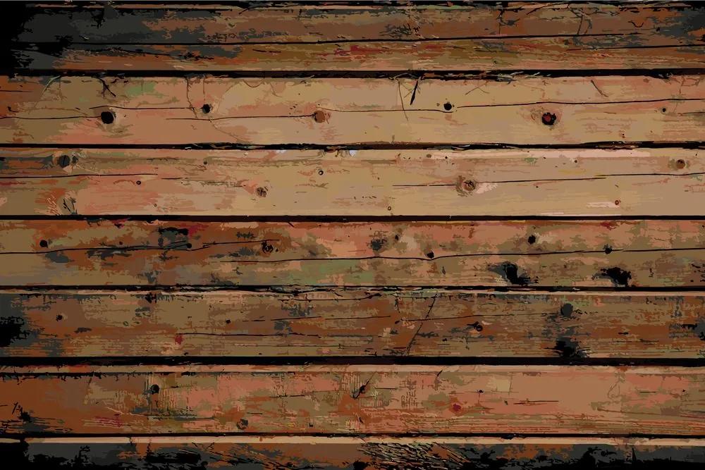 Samolepiaca tapeta moderné prevedenie dreva v hnedom