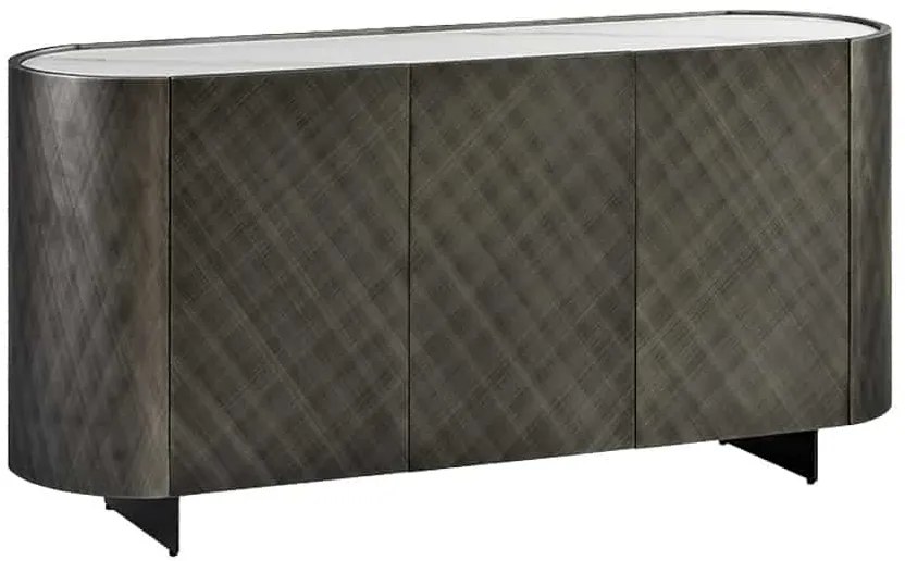 Dizajnová komoda Wilhelmina 150 cm antracitová