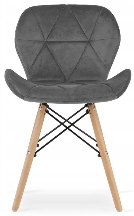 Jedálenská zostava TODI 60cm okrúhly stolový set čierny + 2 stoličky LAGO sivé
