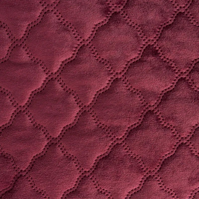 Dekorstudio Zamatový prehoz na posteľ VELVET3 v bordovej farbe Rozmer prehozu (šírka x dĺžka): 170x210cm