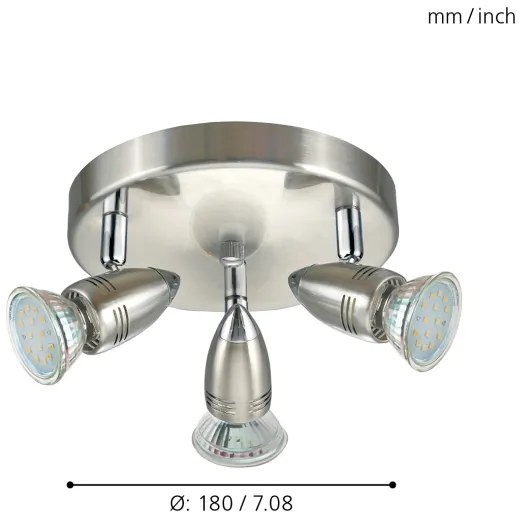 Eglo 95824 - LED Bodové svietidlo MAGNUM LED 3xGU10-LED/3W/230V