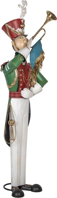 Veľká kovová figúrka Luskáčik Nutcracker s rúrkou - 65*71*218 cm