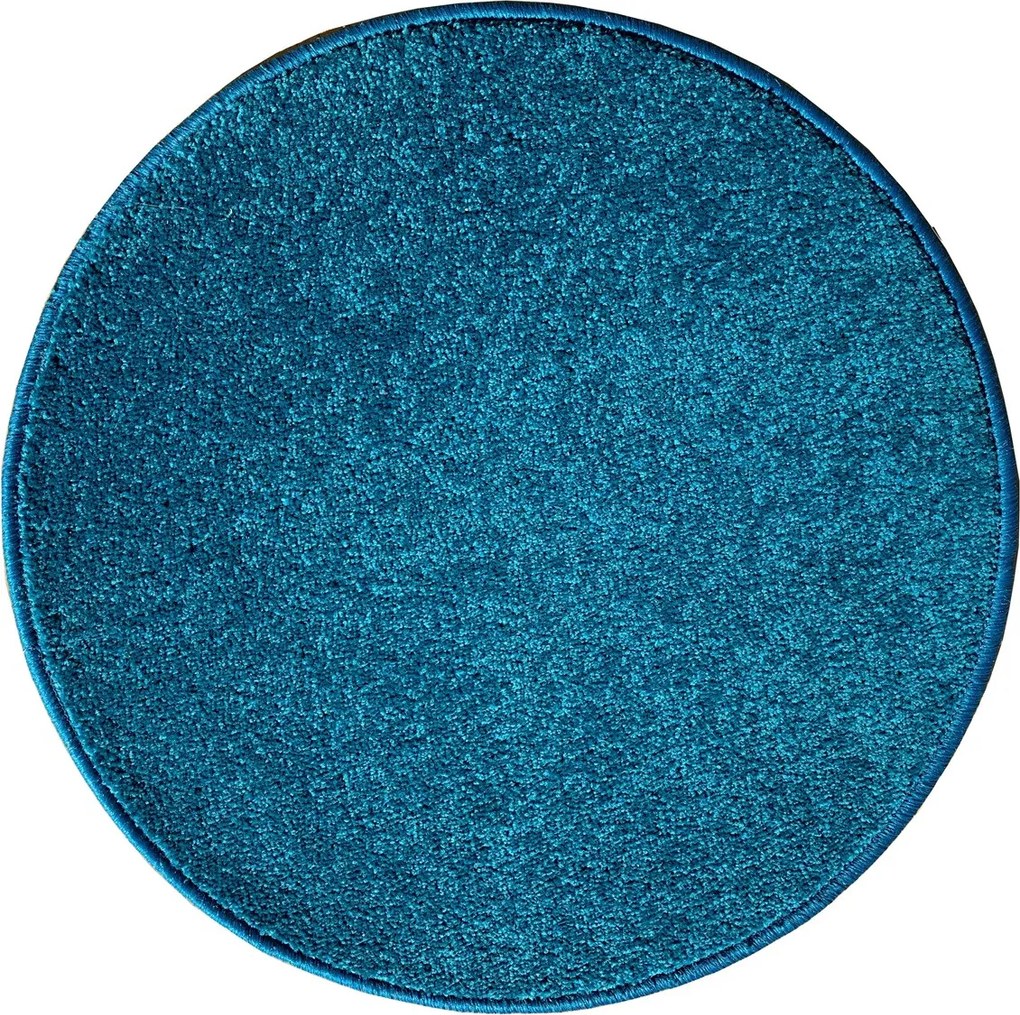 Vopi, Kusový koberec Eton Exklusive Türkis kruh, 120x120 (priemer) kruh, modrá, obývacia izba