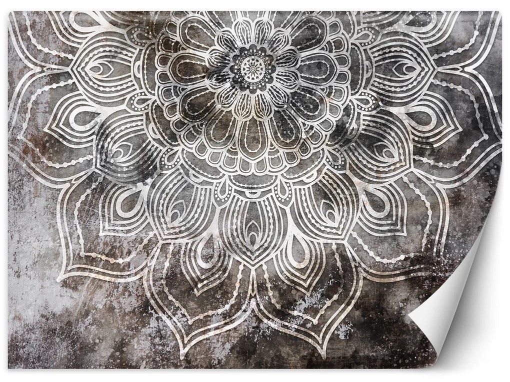 Gario Fototapeta Sivá mandala Materiál: Vliesová, Rozmery: 250 x 175 cm
