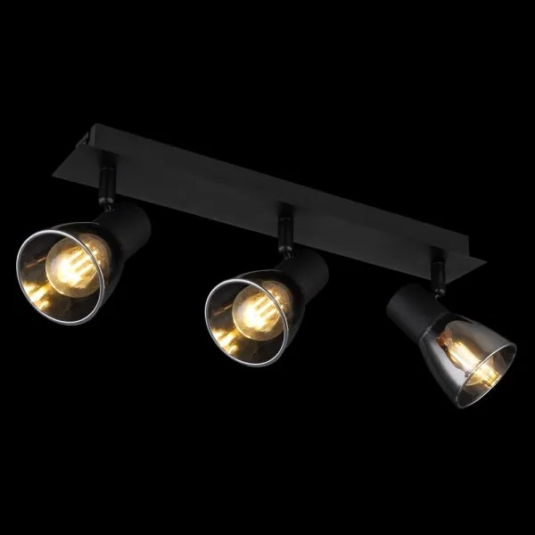 Globo 54307-3 - Bodové svietidlo CLAUDE 3xE14/40W/230V čierna