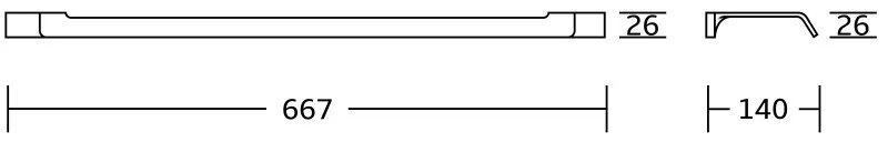 Mexen Rino, 2-radový držiak na uteráky, chrómová, 7027025-00