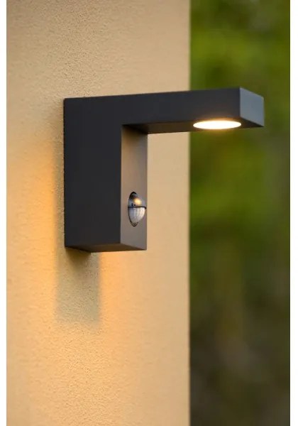 Lucide 28850/24/30 - LED Vonkajšie svietidlo so senzorom TEXAS LED/7W/230V IP54