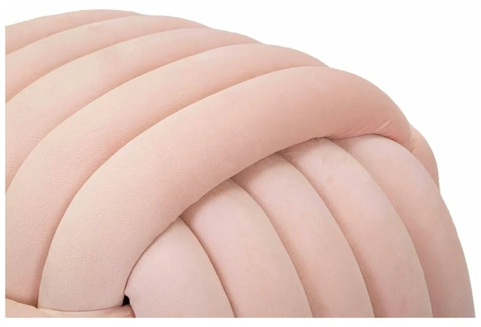 Svetloružový zamatový taburet Softy – Mauro Ferretti