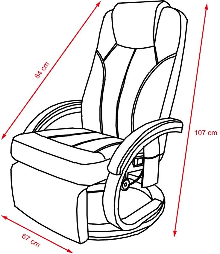 Relaxačné, polohovateľné masážne kreslo s vyhrievaním VINTAGE - hnedé