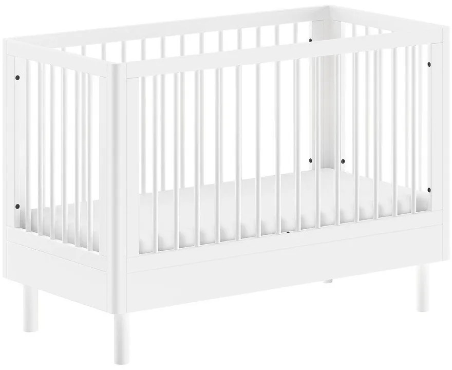 Biela postieľka z bukového dreva s nastaviteľnou výškou 60x120 cm Forrest – Vipack