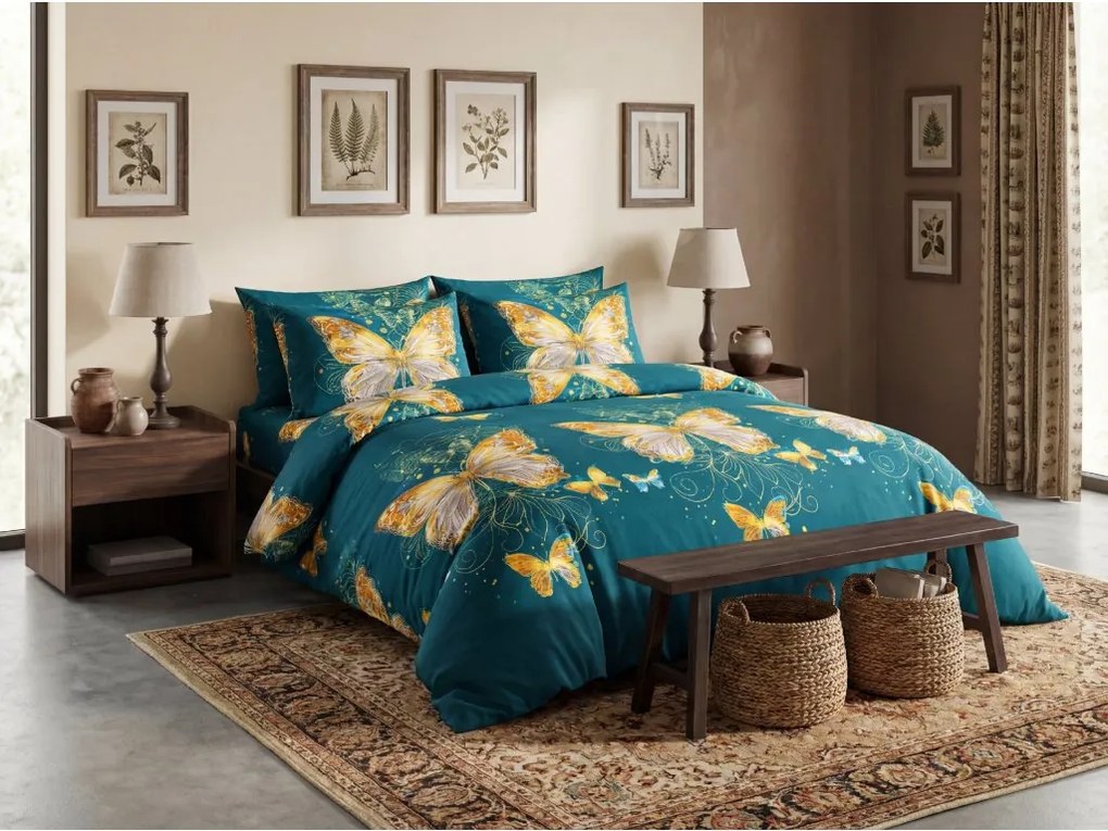 Obliečky z mikrovlákna ZAFIRA modré Rozmer obliečky: 70 x 80 cm | 140 x 200 cm