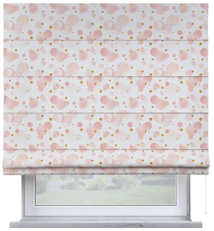 Bielo-ružová detská roleta 170x160 cm Magic - Yellow Tipi