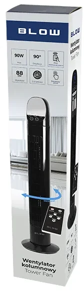 Stĺpový ventilátor 90W LCD s diaľkovým ovládaním 44-075
