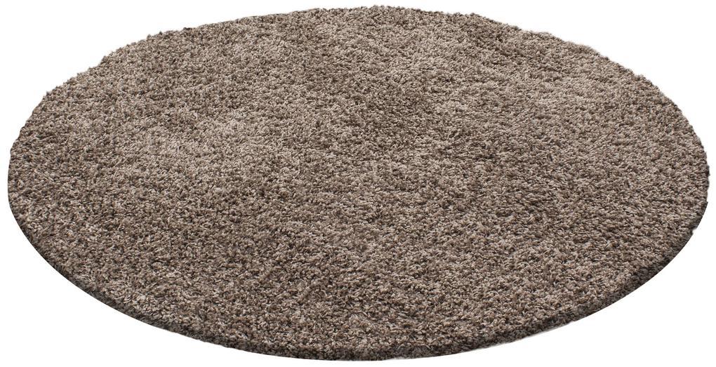 Ayyildiz koberce Kusový koberec Dream Shaggy 4000 Mocca kruh - 120x120 (priemer) kruh cm