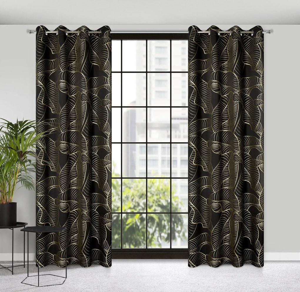 ZÁVES NA KRÚŽKOCH KIARA 140X250 CM VZOROVANÁ