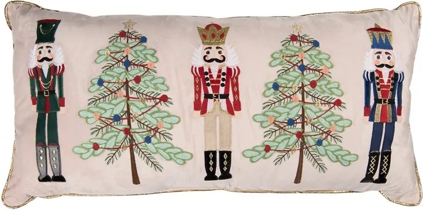 Vianočný dekoračný vankúš s Luskáčikmi Nutcracker - 76*35*4 cm
