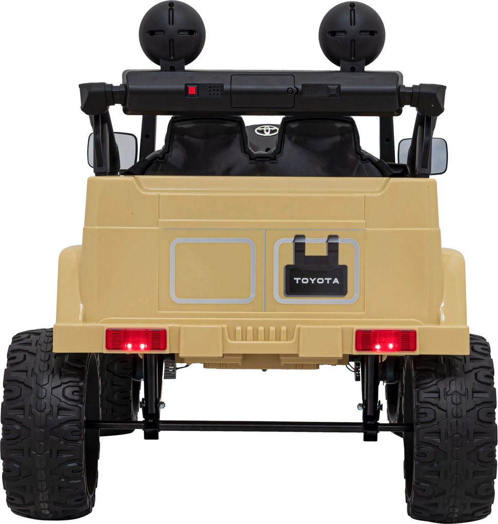 Ramiz Toyota FJ Cruiser pre deti béžová + diaľkové ovládanie + pohon 4x4 + LED audio + EVA + pomalý štart