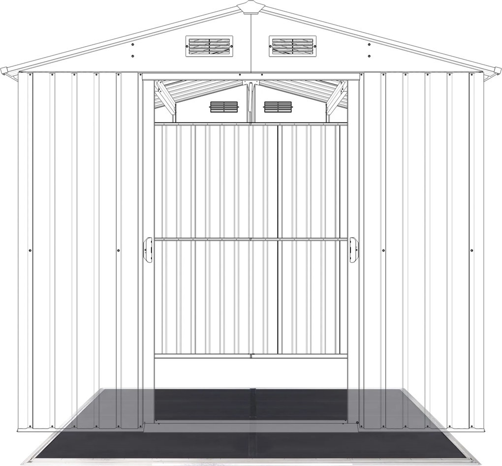 Podlaha BBFL-ZDB7 pre záhradný domček BestBerg ZDB-7 / 211 x 282 cm / čierna